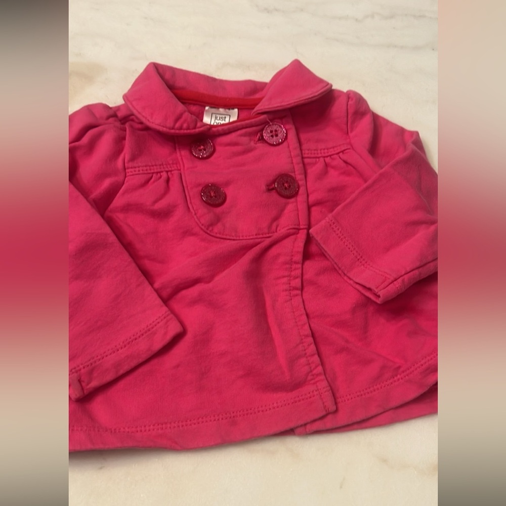 Carter’s Just One You 9 Months Baby Girl Pink 100% Cotton Light Jacket Buttons